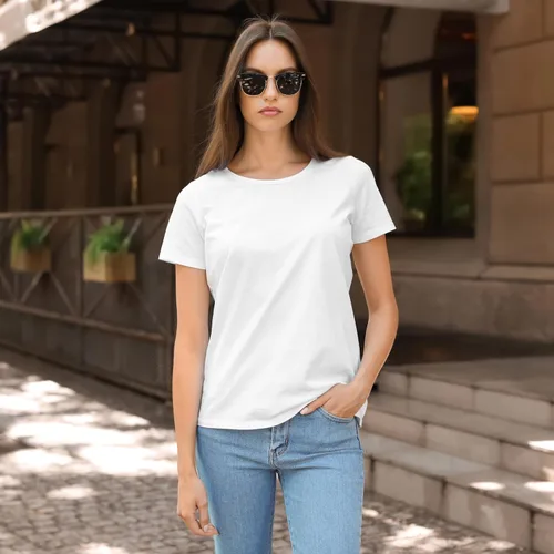 Miniatura 2 de Sexy Basics - Pack de 5 y 10 camisetas de color básicas, elásticas, casuales y activas de algodón para mujer