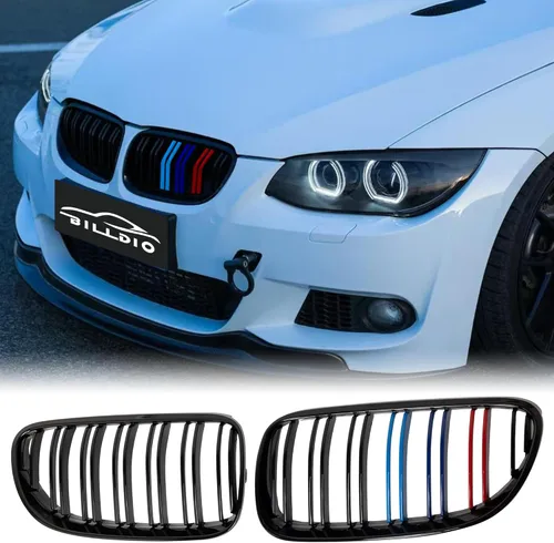 Miniatura 34 de Parrilla E90 – Rejilla negra de riñón individual compatible con BMW serie 3 E90 2009-2011 323i 328i 328xi 335d 335i 335xi Sedan LCI, E91 328i 328xi