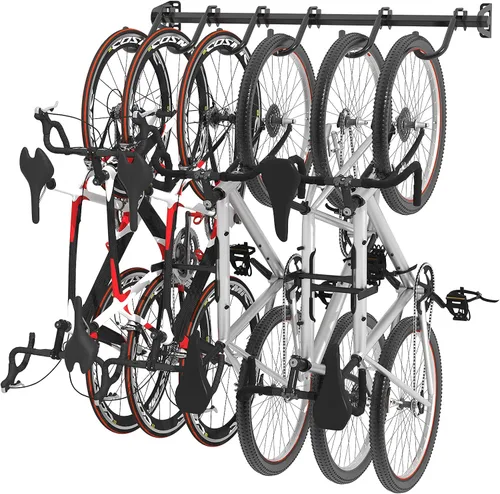 FLEXIMOUNTS - Soporte de pared para 6 bicicletas, resistente, para hogar y garaje, capacidad hasta de 300 lb
