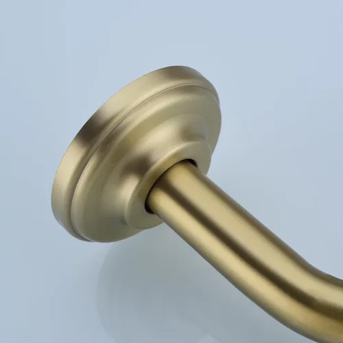 Miniatura 6 de Brazo de ducha curvo en forma de "S" de 8 pulgadas con brida, extensión de cabezal de ducha de acero inoxidable de repuesto, brazo de tubo de Oro
