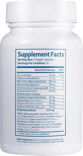Miniatura 2 de Clinical Effects: Apoyo hepático - Cardo mariano natural y suplemento de zinc - Paquete de 3 - Ayuda a desintoxicar y limpiar el hígado - Apoya