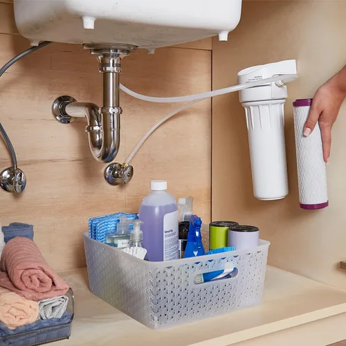 Miniatura 4 de GE Filtro básico de repuesto para sistema de agua potable de una sola etapa, se adapta al sistema de filtración debajo del fregadero GX1S01R
