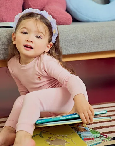 Miniatura 5 de moimoln Pijama de algodón suave y liso de manga larga para bebés y niños, 6 meses a 5 años