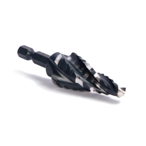Miniatura 7 de Juego de brocas de cuatro espirales M35 con escalones de cobalto de 1/4 a 1-3/8 pulgadas (19 tamaños), broca de cuatro pasos de flauta lista