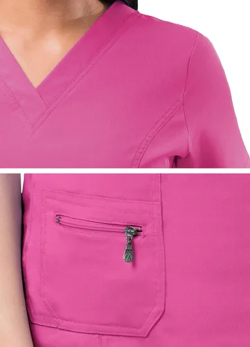 Miniatura 4 de Adar Pro - Camisa quirúrgica para mujer, con cuello en V elevado