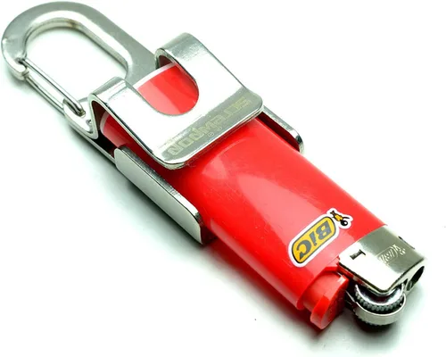 Miniatura 3 de Screwpop Bic - Llavero estándar para encendedor de tamaño completo, multiherramienta con mosquetón y abridor de botellas, construcción de acero