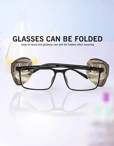 Miniatura 7 de 2/4 pares de protectores laterales para lentes graduados, protectores laterales flexibles para lentes graduados, se adaptan a anteojos pequeños a