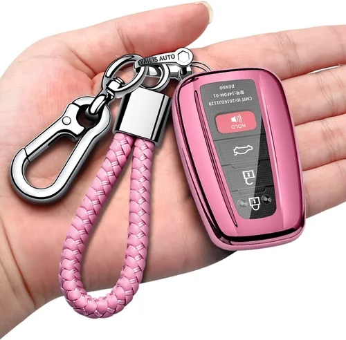 Miniatura 9 de para Toyota Rav4 Funda para Llavero con Llavero, Carcasa de Cáscara de Llave de TPU Suave, Compatible con Llave Inteligente Rav4 2019-2025 - Negro