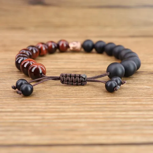Miniatura 5 de COAI Pulsera de oración para hombre y mujer, Piedra, ónix
