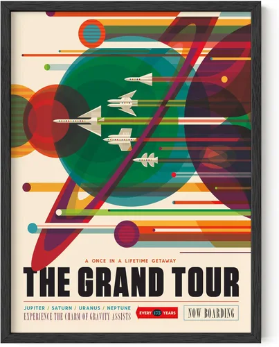 Miniatura 54 de HAUS AND HUES Póster espacial vintage – Visiones del futuro arte de la NASA, impresiones JPL, sin marco, 12 x 16 pulgadas Pso