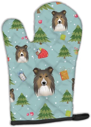 Miniatura 17 de Caroline's Treasures BB4020OVMT Dog House Collection Border Collie - Guante de horno grueso resistente al calor para sartenes calientes y horno