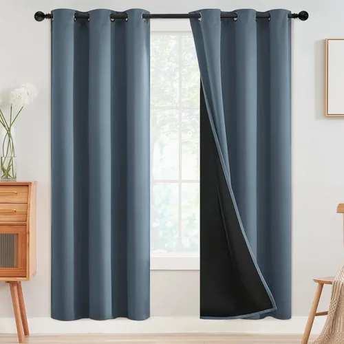 Miniatura 21 de SimpleHome - Cortinas opacas 100% para recámara, cortinas de ventana con ojales beige, con aislamiento térmico, cortinas de oscurecimiento