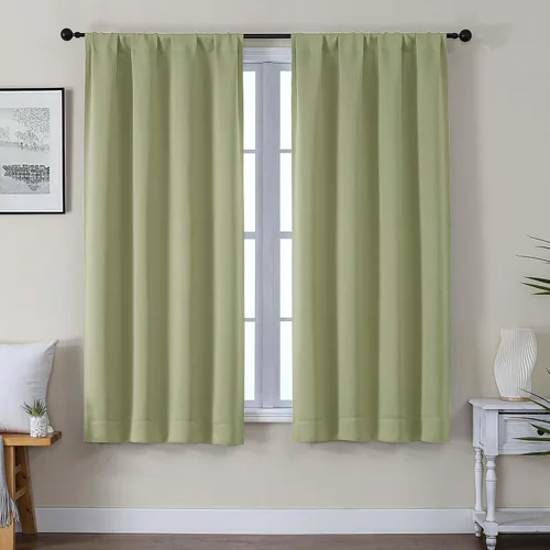 Miniatura 109 de Gwine Cortinas opacas para dormitorio, 54 pulgadas de largo, paneles de cortina de ventana con aislamiento térmico y reducción de ruido, cortinas