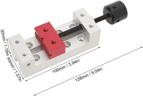 Miniatura 5 de Mini abrazadera plana, 1.969 in/2.0 pulgadas de aluminio, mini prensa de taladro de mesa portátil, tornillo de banco de mesa, herramienta