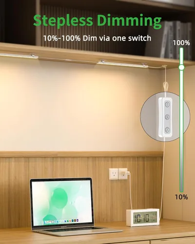 Miniatura 4 de Enchufe de iluminación para debajo del gabinete, luces regulables para debajo del mostrador para cocina, 2 piezas de 12 pulgadas, luz LED USB blanco