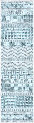 Miniatura 47 de SAFAVIEH Alfombra lavable para exteriores, colección Courtyard de 2.3 x 16 pies, color negro y gris, no desprende pelusa y de fácil limpieza, ideal