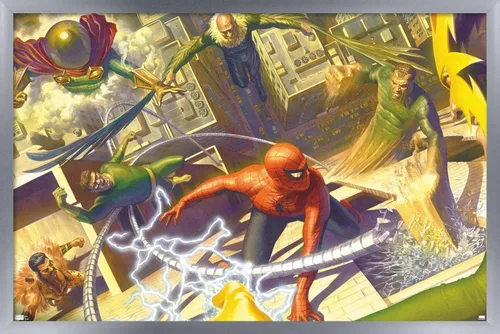 Miniatura 8 de Trends International Marvel Comics - Póster de pared de Spider-Man, batalla con seis siniestros, 22.375 x 34 pulgadas, versión premium sin marco