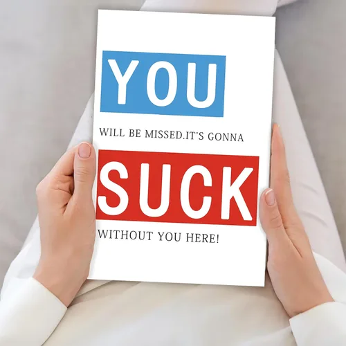 Miniatura 5 de BENNLOOS Tarjeta de Definición de Despedida con Sarcasmo para Mejor Amigo del Trabajo, Regalos de Despedida Groseros para Compañeros de Trabajo