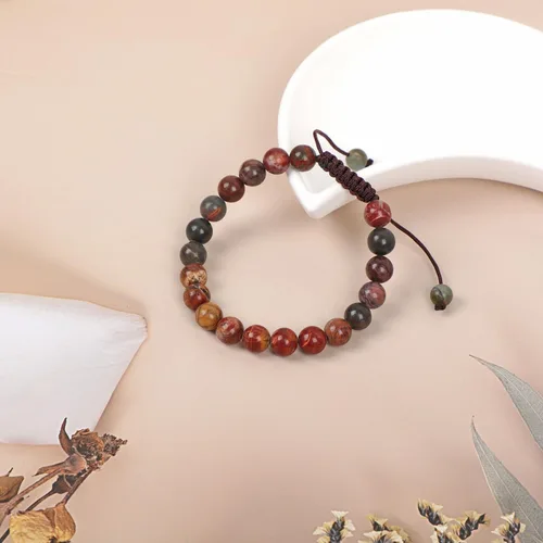 Miniatura 95 de AD Beads Pulseras de piedras preciosas unisex de 0.315 pulgadas (0.315 in), macramé curativo ajustable de 7 a 9 pulgadas Usa esta pulsera