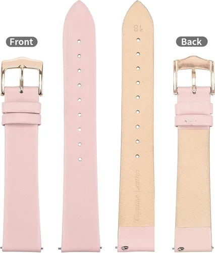 Miniatura 4 de EACHE Correas de reloj de cuero de liberación rápida para hombres y mujeres, correas de reloj de cuero fino para mujer, 0.472 in, 0.551 in, 0.630