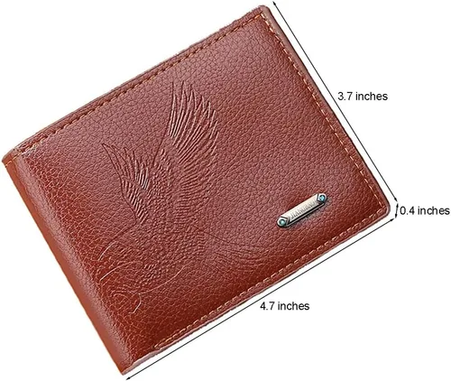Miniatura 41 de Cartera delgada para hombre con monedero, cartera minimalista con cremallera, carteras plegables para hombre con tarjetero de crédito, cartera
