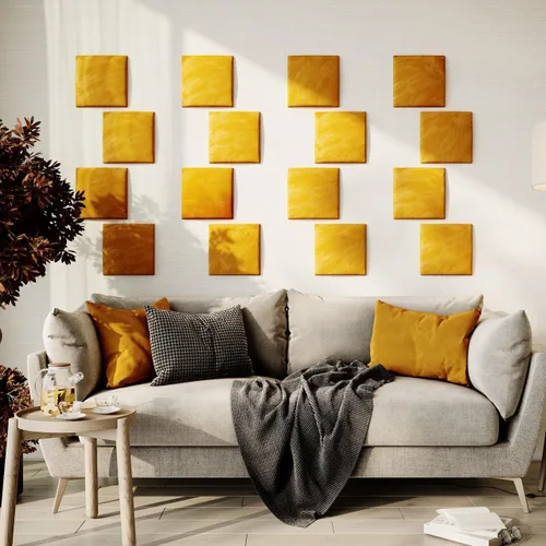 Miniatura 21 de Paneles de arte acústicos decorativos de terciopelo suave para pared, azulejos absorbentes e insonorizantes ecoamortiguadores, tablones suaves Blanco