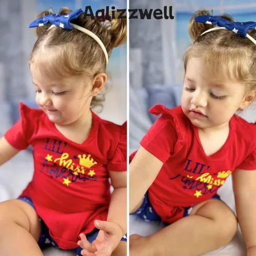Miniatura 3 de Aalizzwell Conjunto de ropa de Pascua para bebés y niñas pequeñas