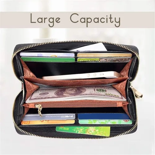 Miniatura 7 de Personality - Cartera de cuero para mujer, bolso de mano, tarjeteros, billeteras personalizadas, fotos, carteras para imprimir cualquier foto, Negro