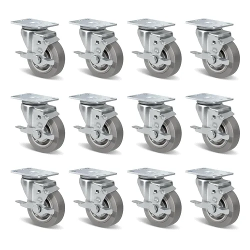 Miniatura 54 de Ruedas de Carretilla Ninoso, Juego de 4 Ruedas Industriales de Alta Resistencia de 4" con Capacidad de Carga de 1200 Libras, Ruedas para Carro