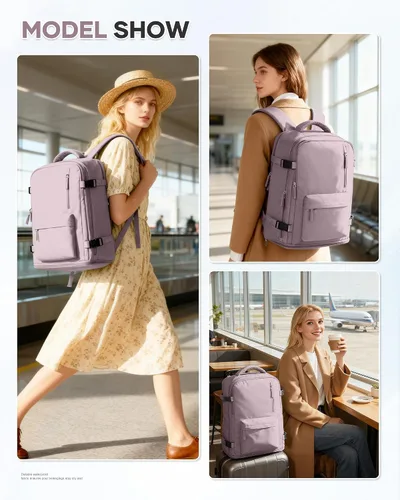 Miniatura 7 de WONHOX Mochila de Viaje Grande Equipaje de Mano Aprobada para Vuelo Mochila de Trabajo y Negocios para Portátil para Mujeres y Hombres Mochila