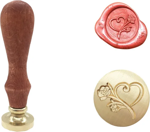 Sello de sellado de cera vintage retro clásico para artes, manualidades, símbolo romántico, sello de cera, sello de metal, saludos elegantes para