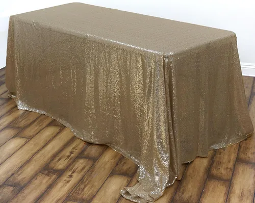 Miniatura 11 de Tableclothsfactory Luxury Collection Duchess - Mantel rectangular de lentejuelas, 60 x 126 pulgadas, color plateado