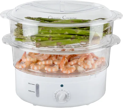 Miniatura 2 de Olla arrocera con cesta de vapor, olla de arroz a vapor para verduras, aparato de vapor eléctrico de 6.3 cuartos de galón con temporizador