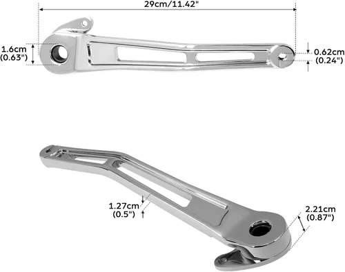 Miniatura 3 de TCT-MOTORPARTS Palanca de freno cromada para Harley Fat Bob 114 FXFBS 2018-2024 Heritage Classic FLHC 2018-2021; 2025
