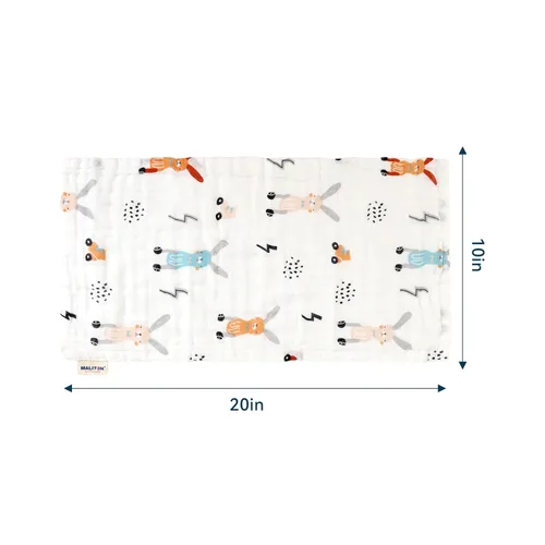 Miniatura 7 de Maliton - Paquete de 6 paños de muselina para eructos para bebé niña, grandes, 20 x 10 pulgadas, 100 % algodón, absorbentes y suaves, 6 capas, paño