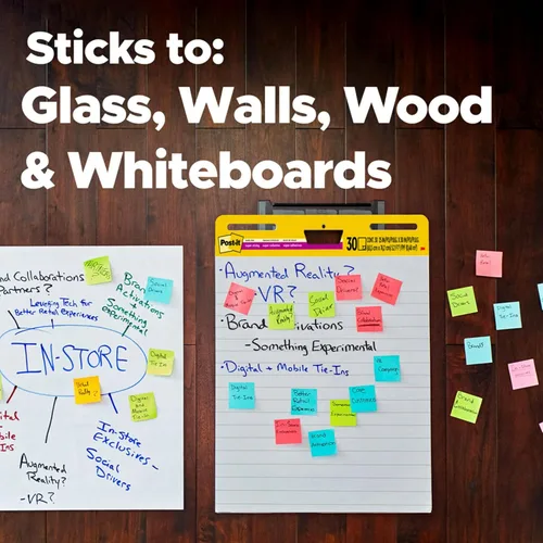 Miniatura 6 de Post-it Bloc para caballete súper adhesivo, 25 x 30 pulgadas, blanco, con líneas, 2 blocs/paquete, 30 hojas/bloc (561WL VAD 2PK) (561WL-VAD-2PK)