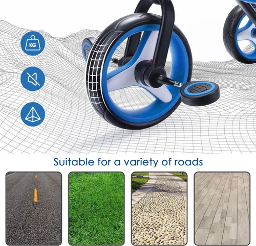 Miniatura 5 de YGJT Triciclo 4 en 1 para niños pequeños de 2 a 5 años, triciclos plegables para niños pequeños con asiento ajustable y pedal extraíble, juguetes