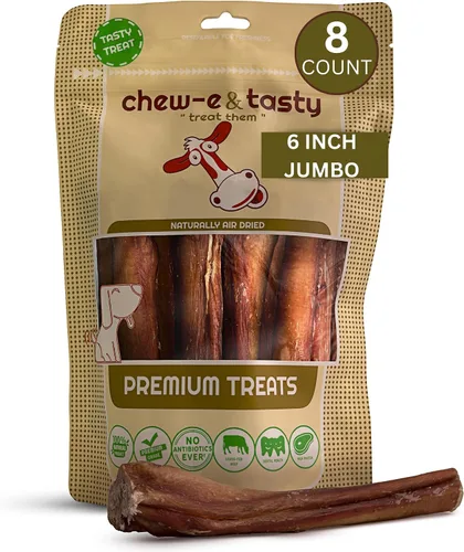 Miniatura 13 de chew-e&tasty Bully Sticks de 11 a 12 pulgadas para perros (paquete de 1 libra) – Golosinas para perros de un solo ingrediente de larga duración