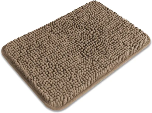 Miniatura 553 de Alfombra de baño pequeña de 12 x 18 pulgadas, lavable y absorbente, antideslizante, alfombra de baño de felpilla gruesa y suave para baño, ducha