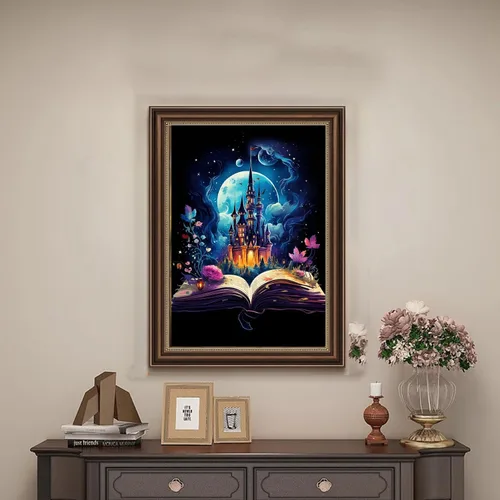 Miniatura 4 de PSCH Kit de pintura por números para adultos, kits de pintura por números, pintura al óleo acrílica por números para regalo, decoración de pared