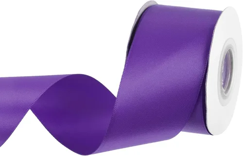 Miniatura 303 de MECCANIXITY Cinta de satén de 3/8 pulgadas de 50 yardas, de grogrén, de seda sólida, fina para ramo de boda, para regalo del día de San Valentín
