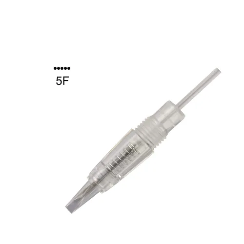 Miniatura 4 de Agujas de tatuaje tapas redondas para máquina de maquillaje permanente, juego de bolígrafos D1R/1R/3R/5R/5F/7F (tamaños mixtos, 50 piezas)