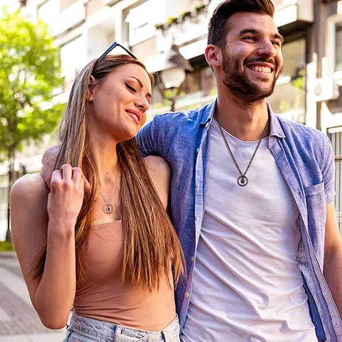 Miniatura 4 de ZELORES Collares a Juego para Parejas Collar con Colgante para Mujeres y Hombres Anillos de Promesa a Juego Juego de Colgantes Collar de Pareja