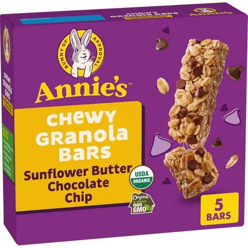 Miniatura 13 de Annie's Barras de granola masticables sin gluten, pastel de cumpleaños, 5 barras, 4.9 onzas