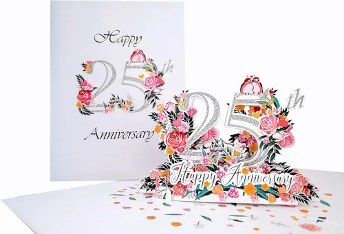 Miniatura 9 de iGifts And Cards Tarjeta desplegable 3D de 15 aniversario – aniversario de boda de 15 años para pareja, recuerdo romántico para marido, esposa