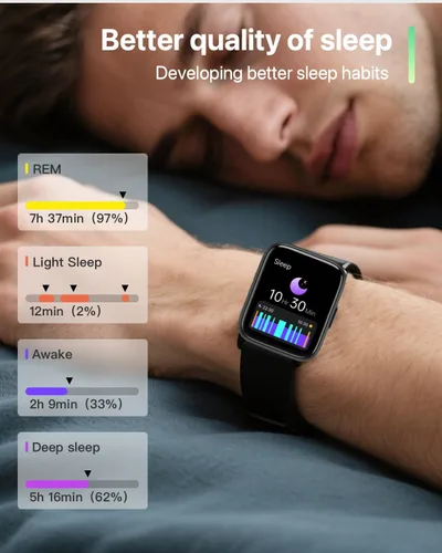 Miniatura 4 de Reloj inteligente con Alexa integrado, pantalla táctil HD de 1.83 pulgadas, rastreador de actividad física con llamadas Bluetooth, más de 120 modos