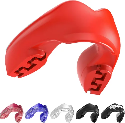 Miniatura 9 de SAFEJAWZ Protector bucal para aparatos ortopédicos, protección superior e inferior, protector bucal remoldeable con estuche para boxeo, baloncesto