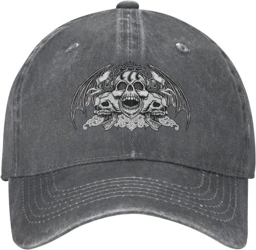 Miniatura 2 de Cowboy Hat Trendy Hats for Man and Women Djustable Four Season Outdoor Baseball Cap of Hell Skull with Angel Deep Heather