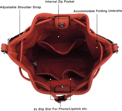 Miniatura 5 de AFKOMST Bolsos y monederos para mujer con cordón y bolsos de hombro con 2 correas desmontables
