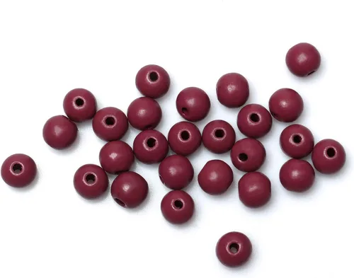 Miniatura 39 de 1000 cuentas de madera negras de 0.236 pulgadas a granel, cuentas espaciadoras sueltas de madera para manualidades hechas a mano, agujero de 0.079